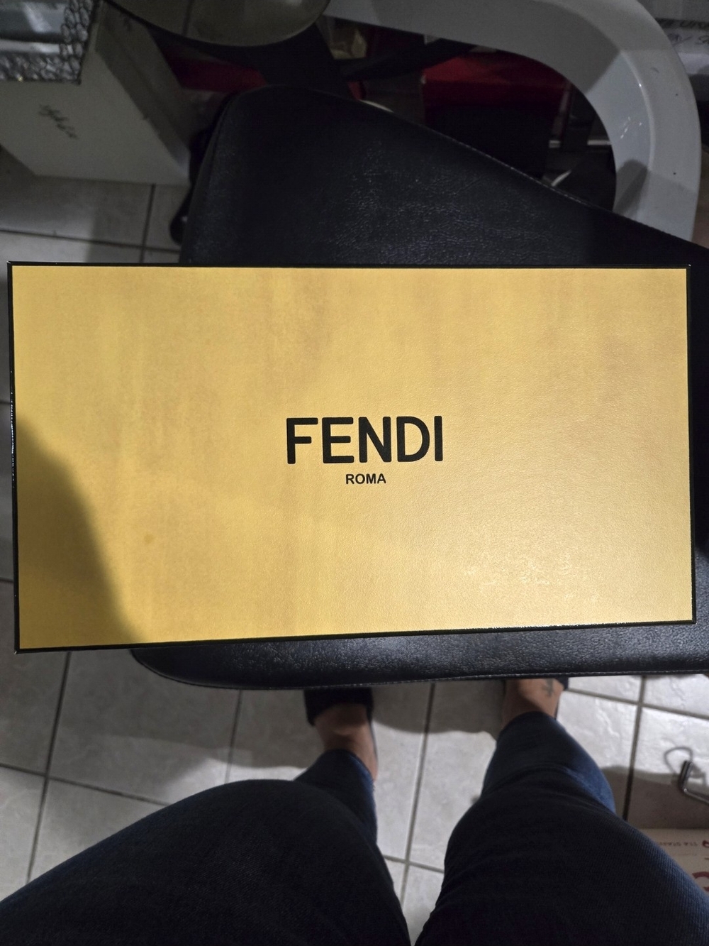 Fendi Women's Denim Blue Monogram Double-Buckle Slide Sandals - Picture 2 of 10